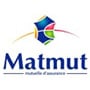 Logo Matmut mutuelle d'assurance : écu stylisé coloré bleu, vert, rouge, jaune avec lignes courbes.